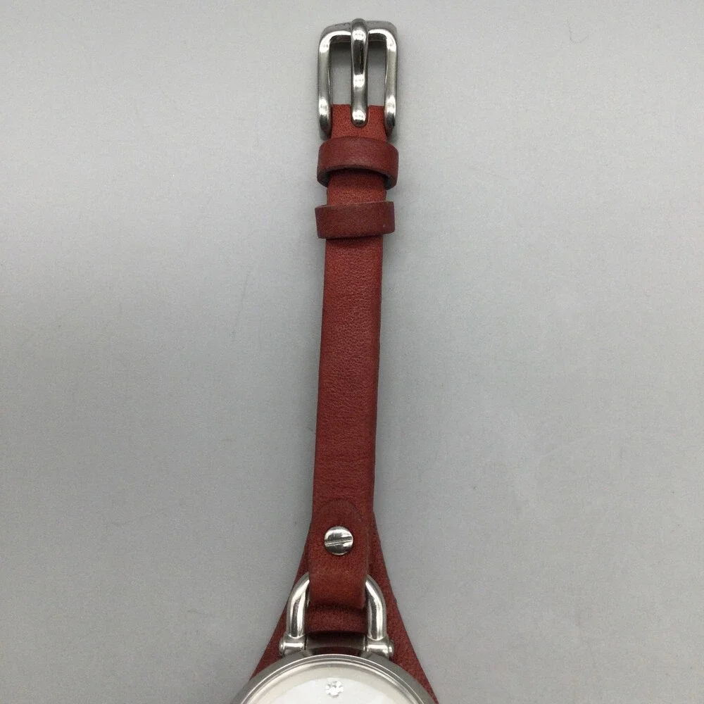 Fossil ES3428 Womens Watch 26mm White MOP Dial Brown Leather New Battery